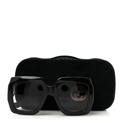 Gucci Acetate Square Frame Chain Sunglasses GG1022S Black 8 of 8