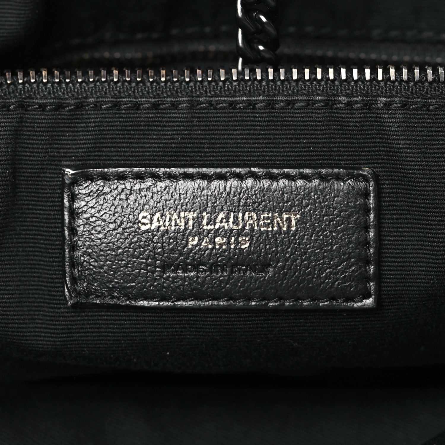 Saint Laurent Vintage Lambskin Chevron Monogram Medium Nolita Black 6 of 9