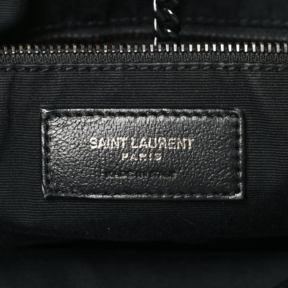 Saint Laurent Vintage Lambskin Chevron Monogram Medium Nolita Black 6 of 9