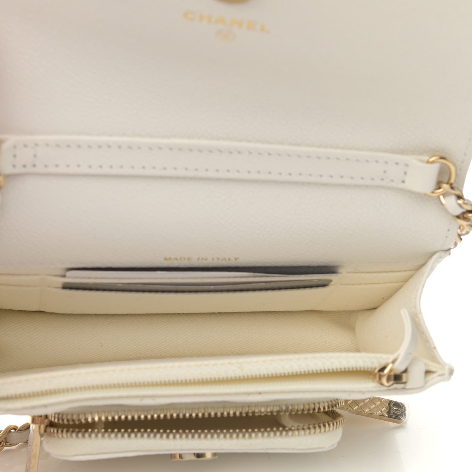 Chanel Caviar Quilted Business Affinity Clutch With Chain Flap White 4 of 11