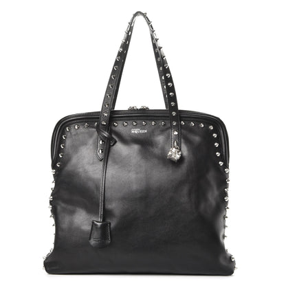 Alexander McQueen Lambskin Studded Padlock Tote Black 1 of 7