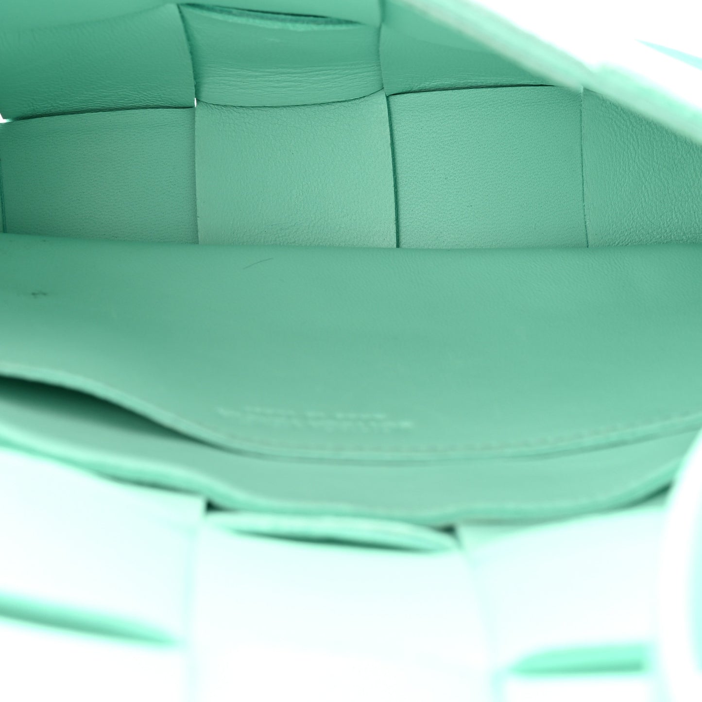 Lambskin Maxi Intrecciato Small Cassette Crossbody Bag Celadon