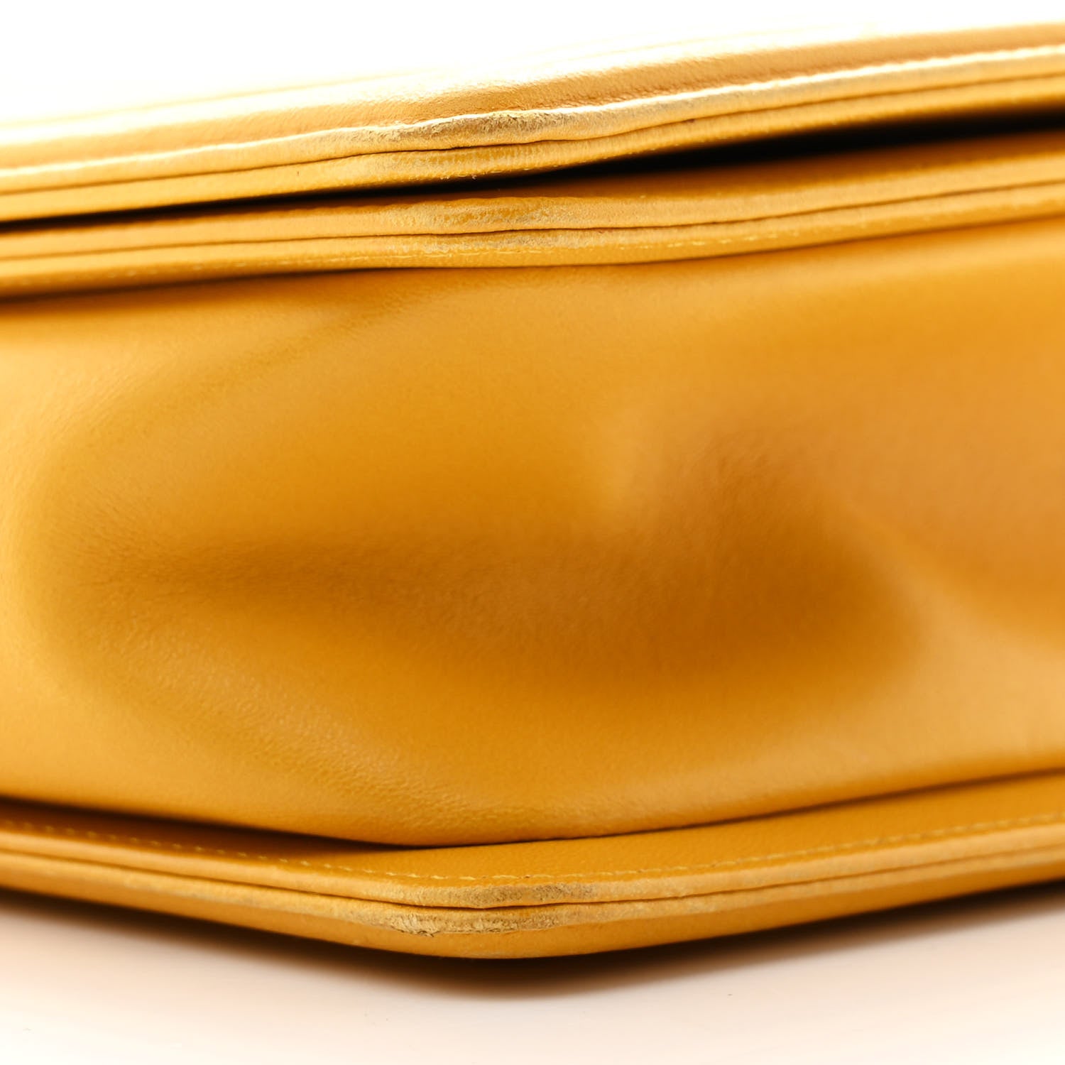 Chanel Lambskin Quilted New Medium Boy Flap Yellow 10 of 10