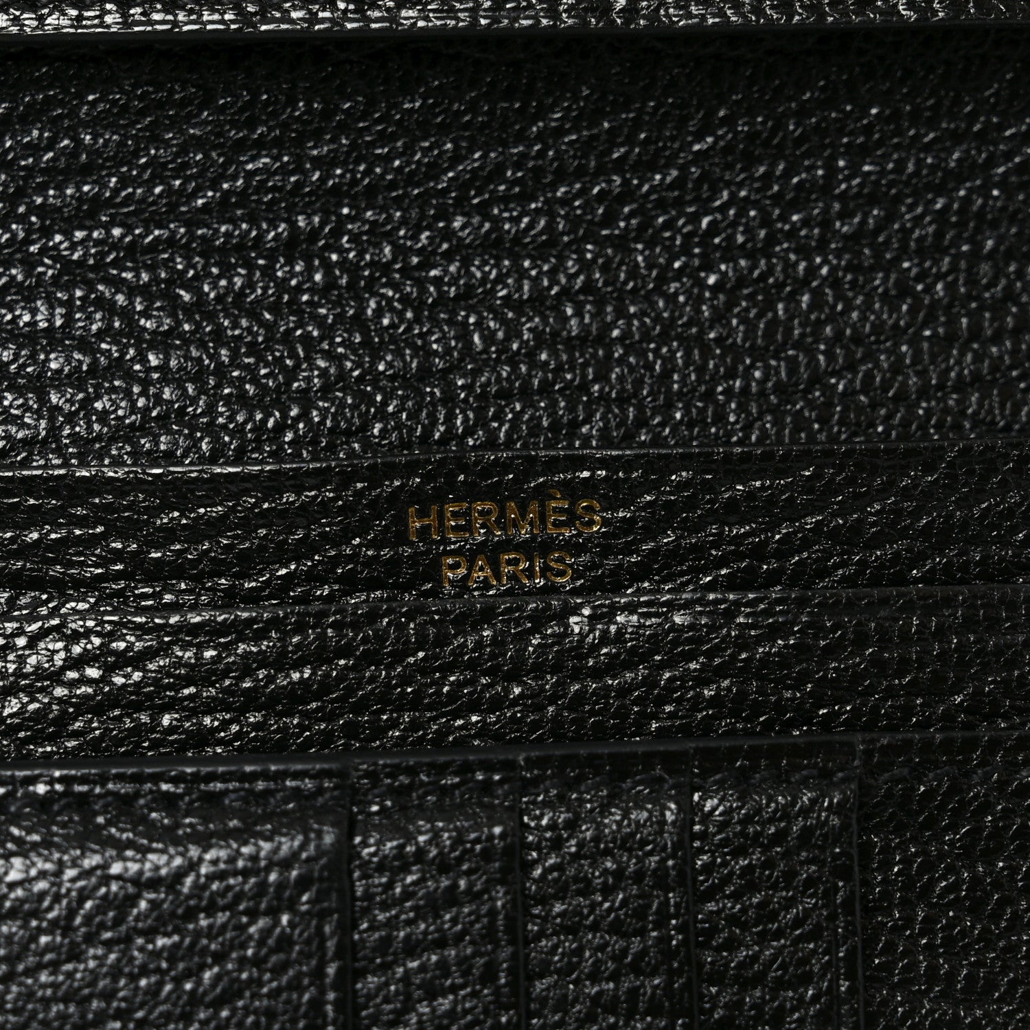 Hermes Chevre Mysore Bearn Compact Wallet Black 6 of 6