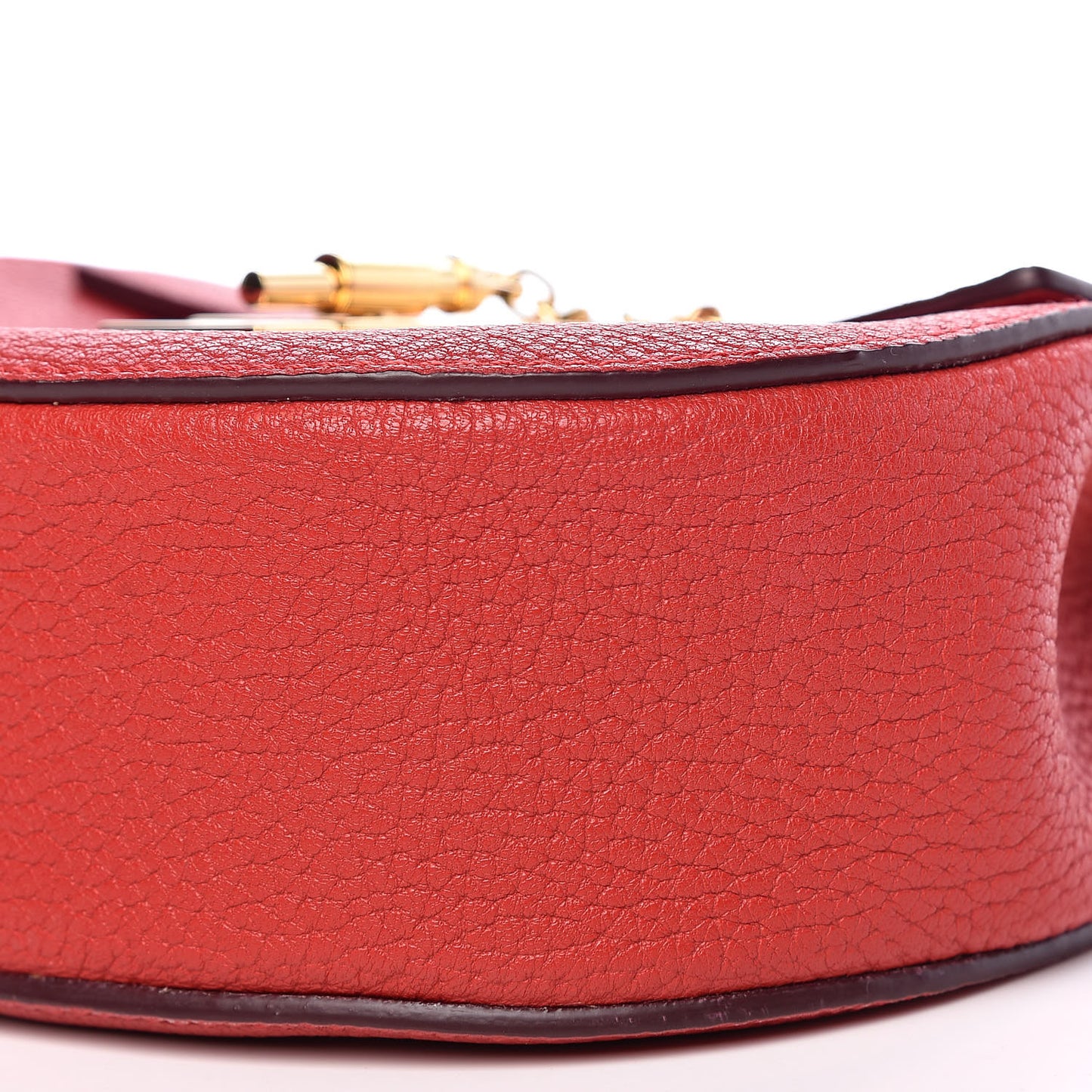 Grained Lambskin Mini Drew Shoulder Bag Plaid Red