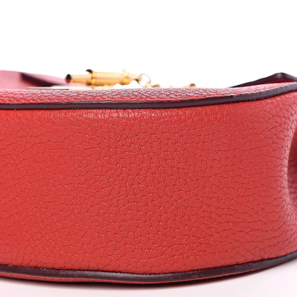 Chloe Grained Lambskin Mini Drew Shoulder Bag Plaid Red 9 of 11