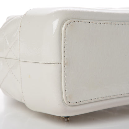 Chanel Patent Goatskin Quilted Small Gabrielle Backpack White 9 of 15