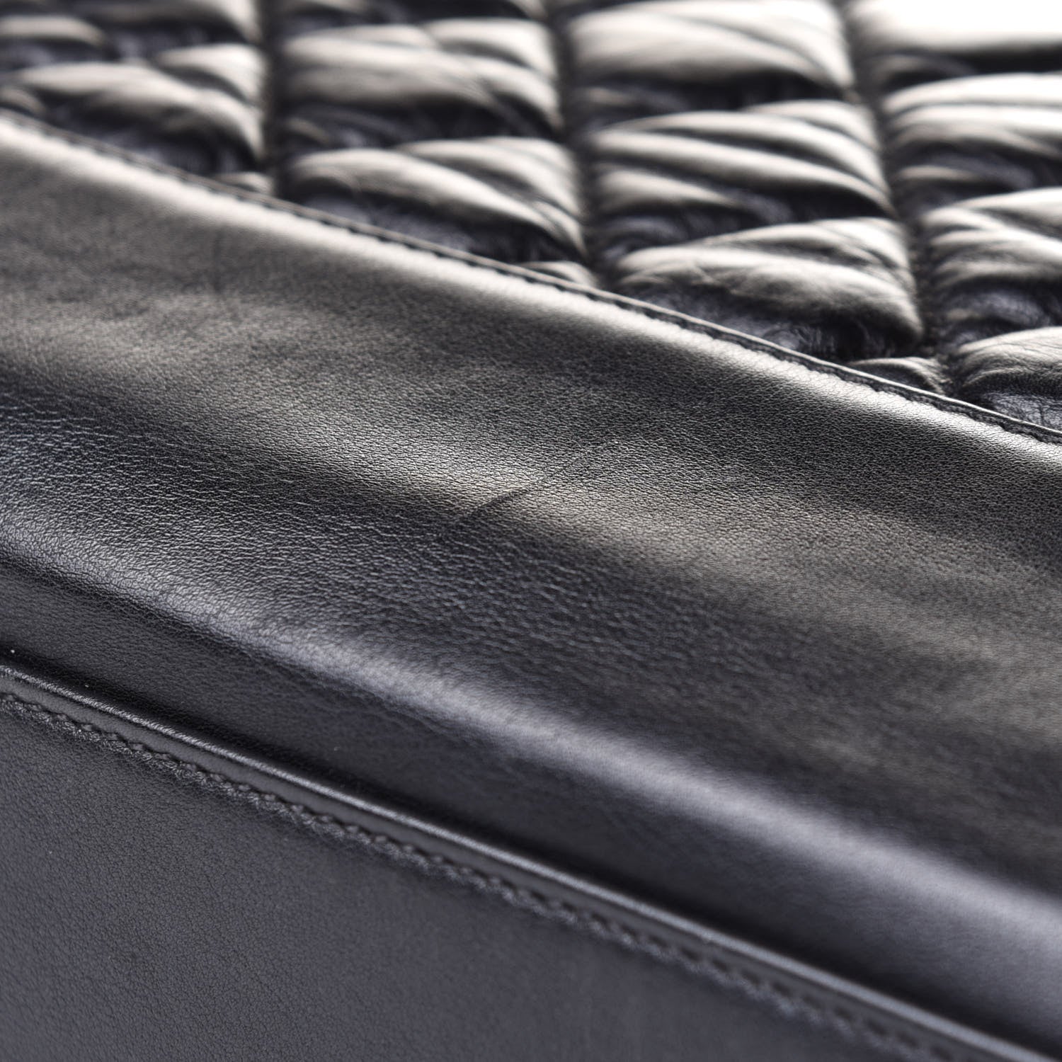 Chanel Aged Calfskin Quilted Be CC Tote Black 12 of 12