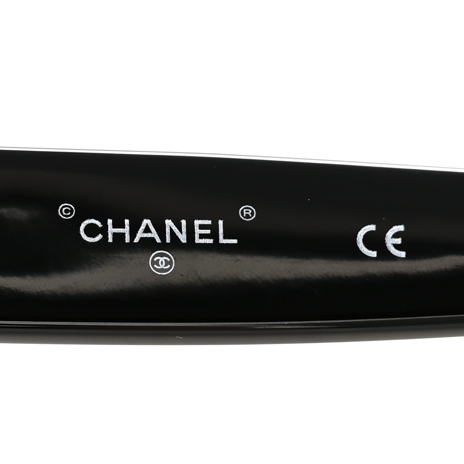 Chanel Acetate Crystal CC Shield Sunglasses 71431A Black Grey 5 of 8