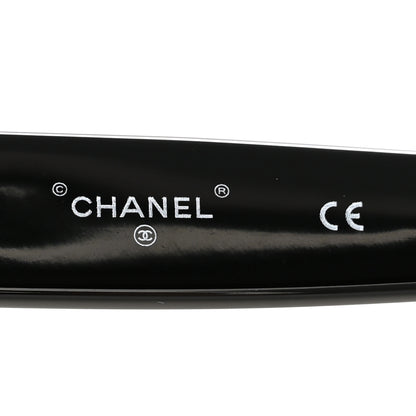 Chanel Acetate Crystal CC Shield Sunglasses 71431A Black Grey 5 of 8