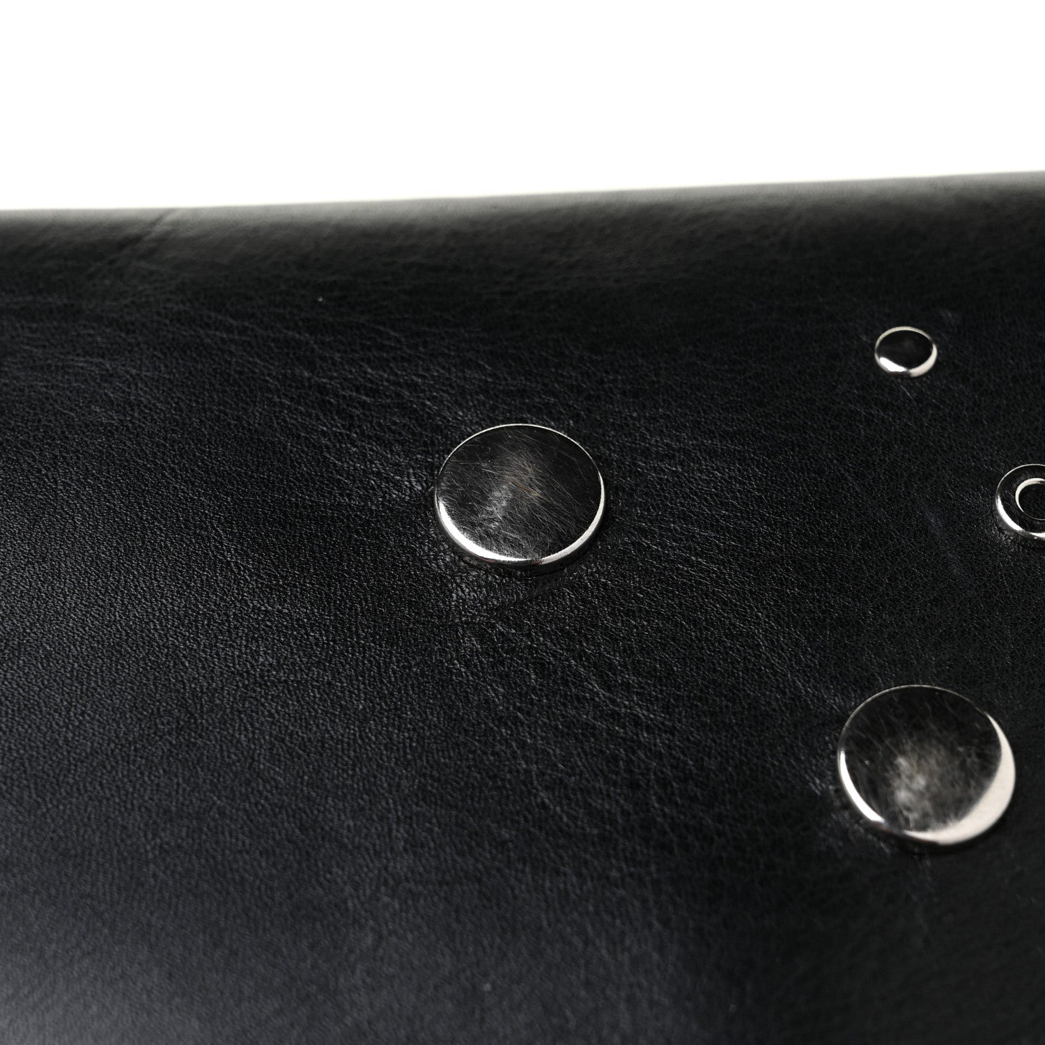 Alexander McQueen Calfskin Grommet Skull Envelope Clutch Black 15 of 16