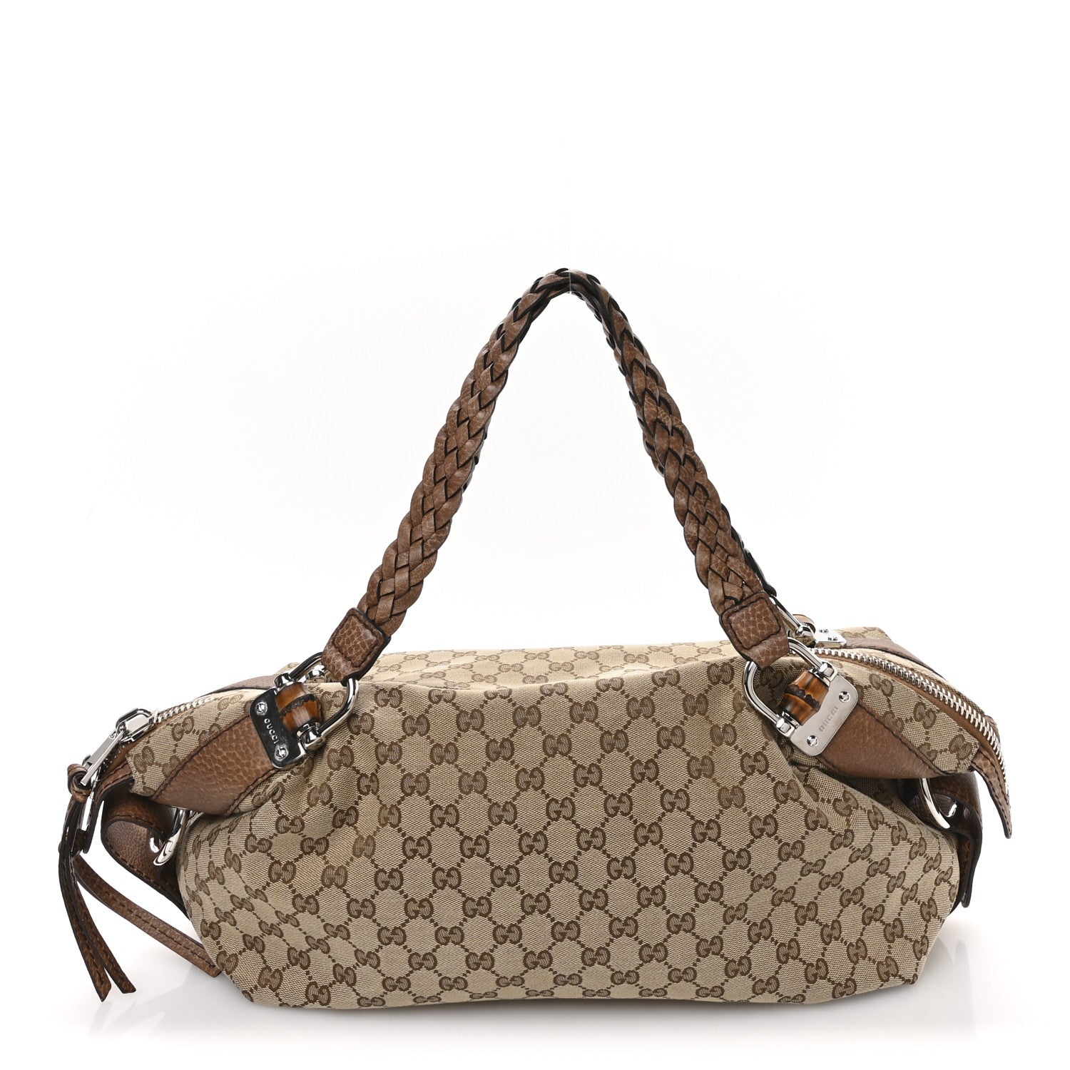 Gucci Monogram Bamboo Bar Medium Tote Brown 1 of 11