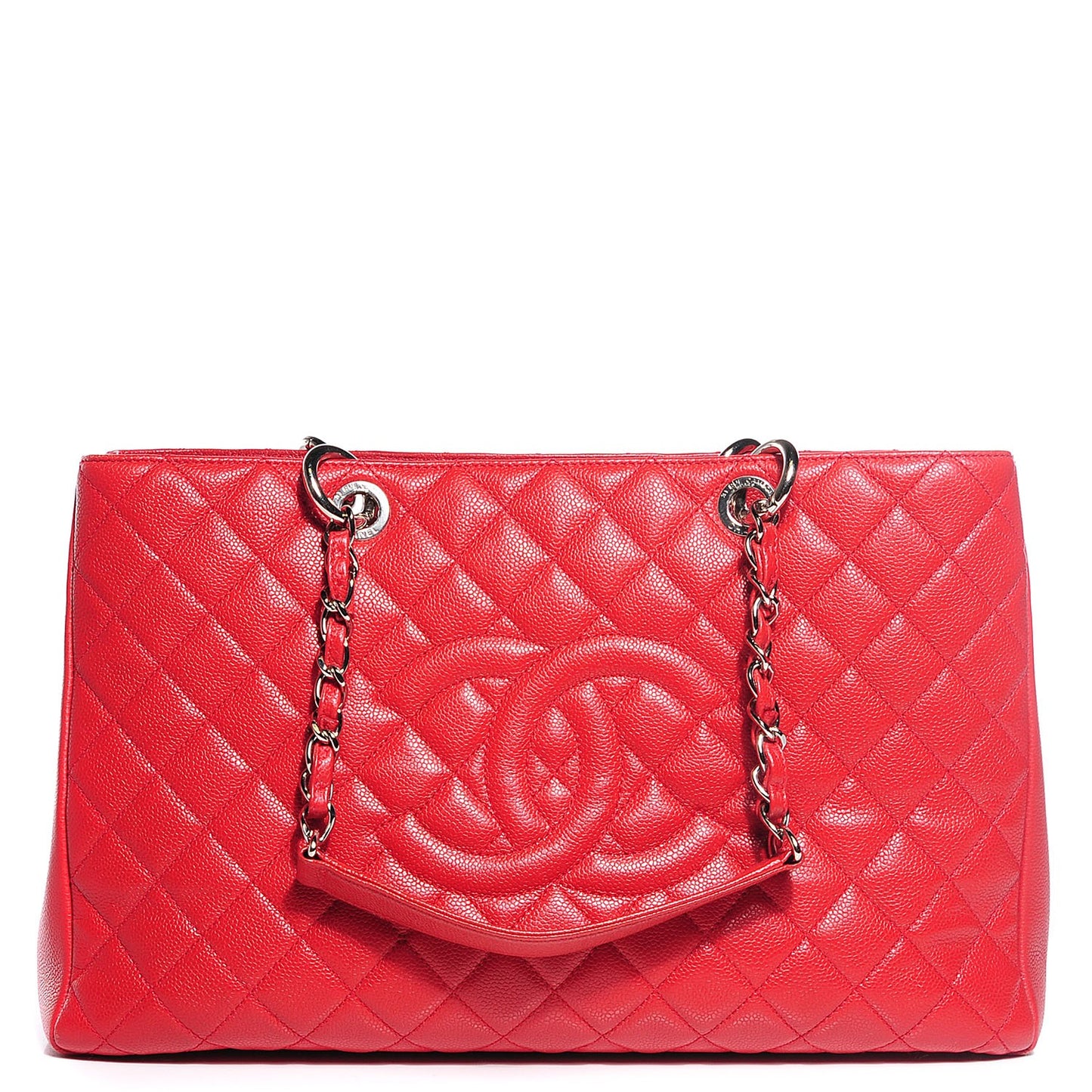 Caviar Quilted XL Grand Shopping Tote GST Red