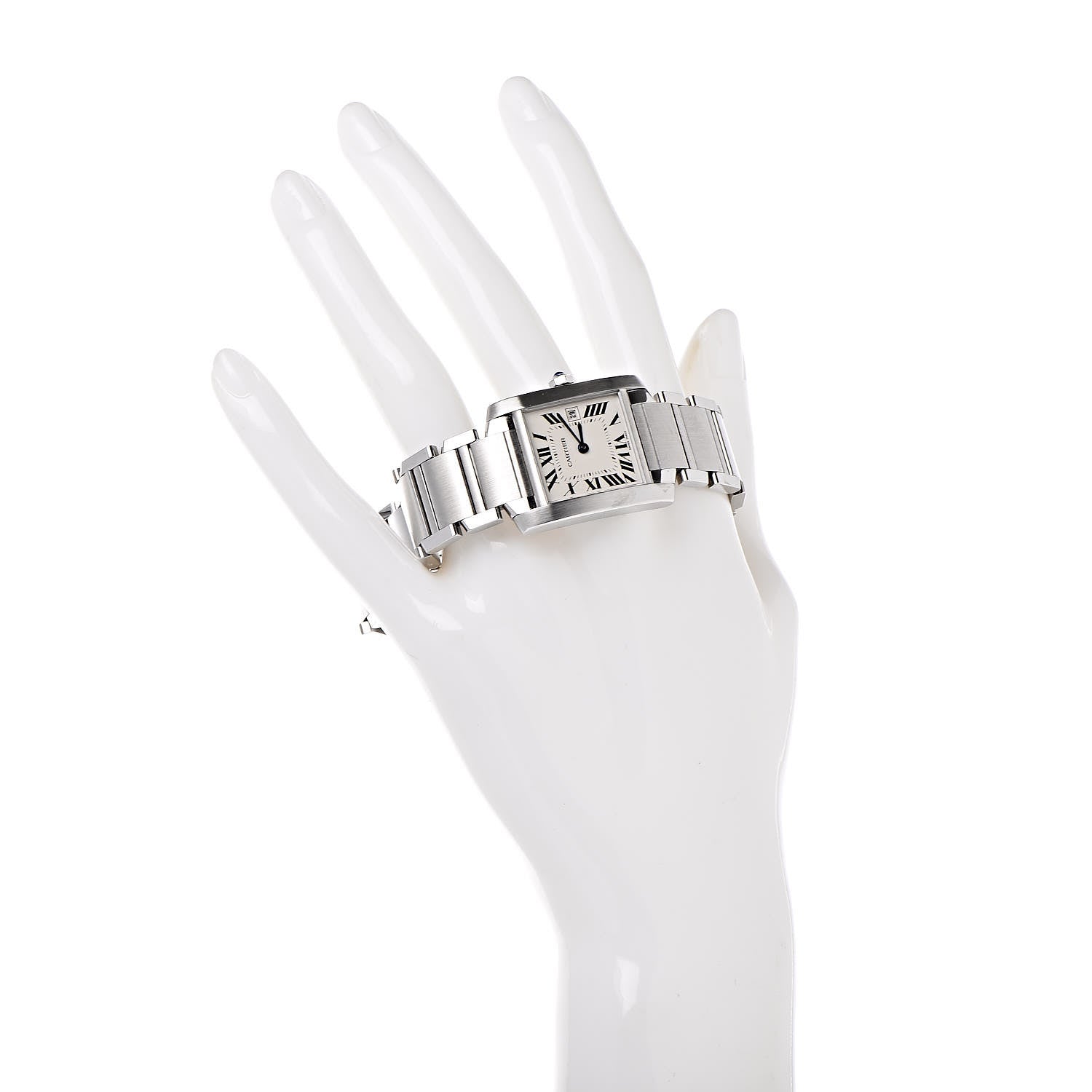 Cartier Stainless Steel 25mm Tank Francaise Quartz Watch 2 of 9
