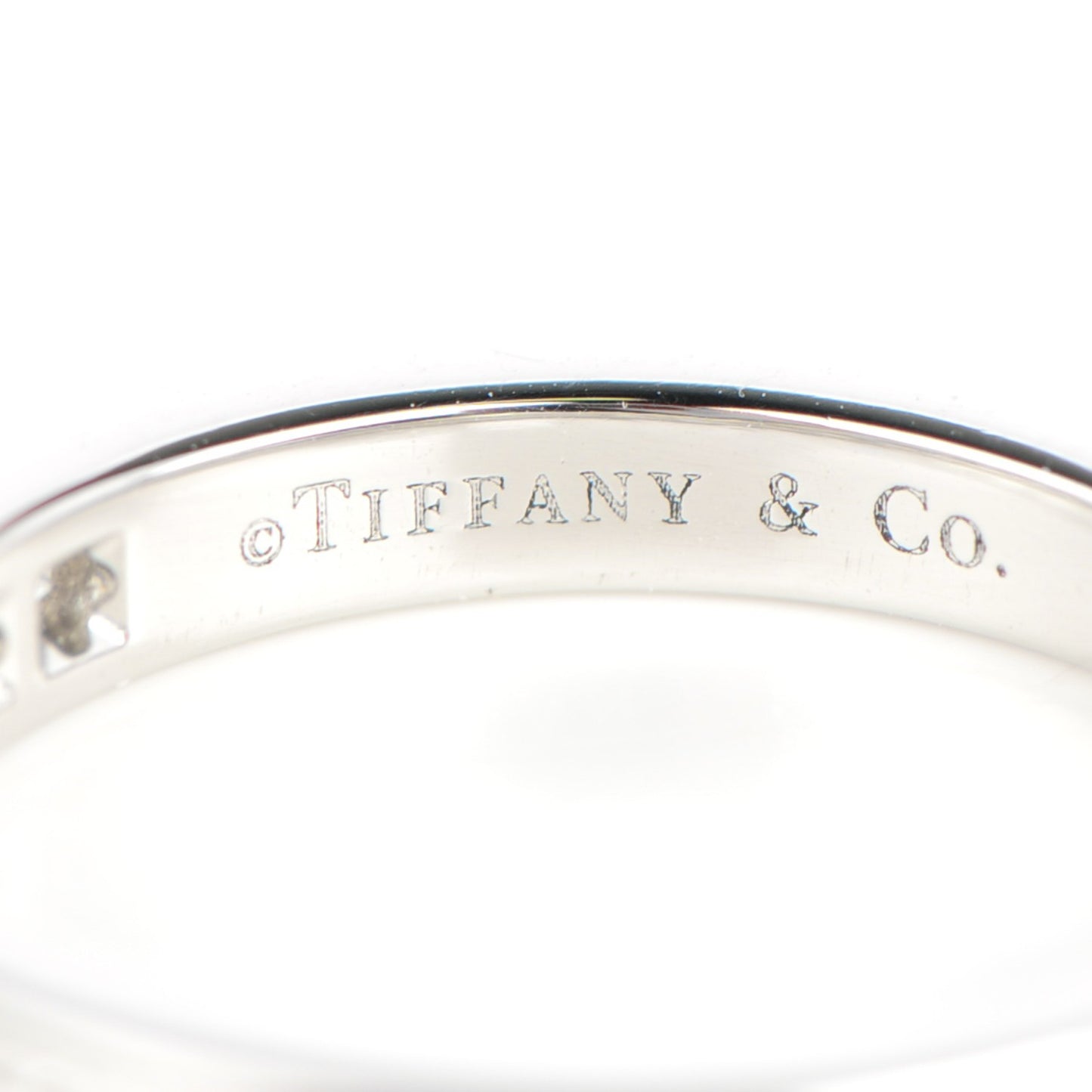 Platinum Diamond Half Circle Wedding Band Ring 5.5