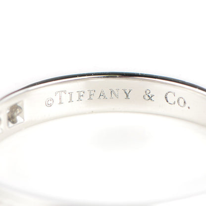 Tiffany Platinum Diamond Half Circle Wedding Band Ring 5.5 5 of 6