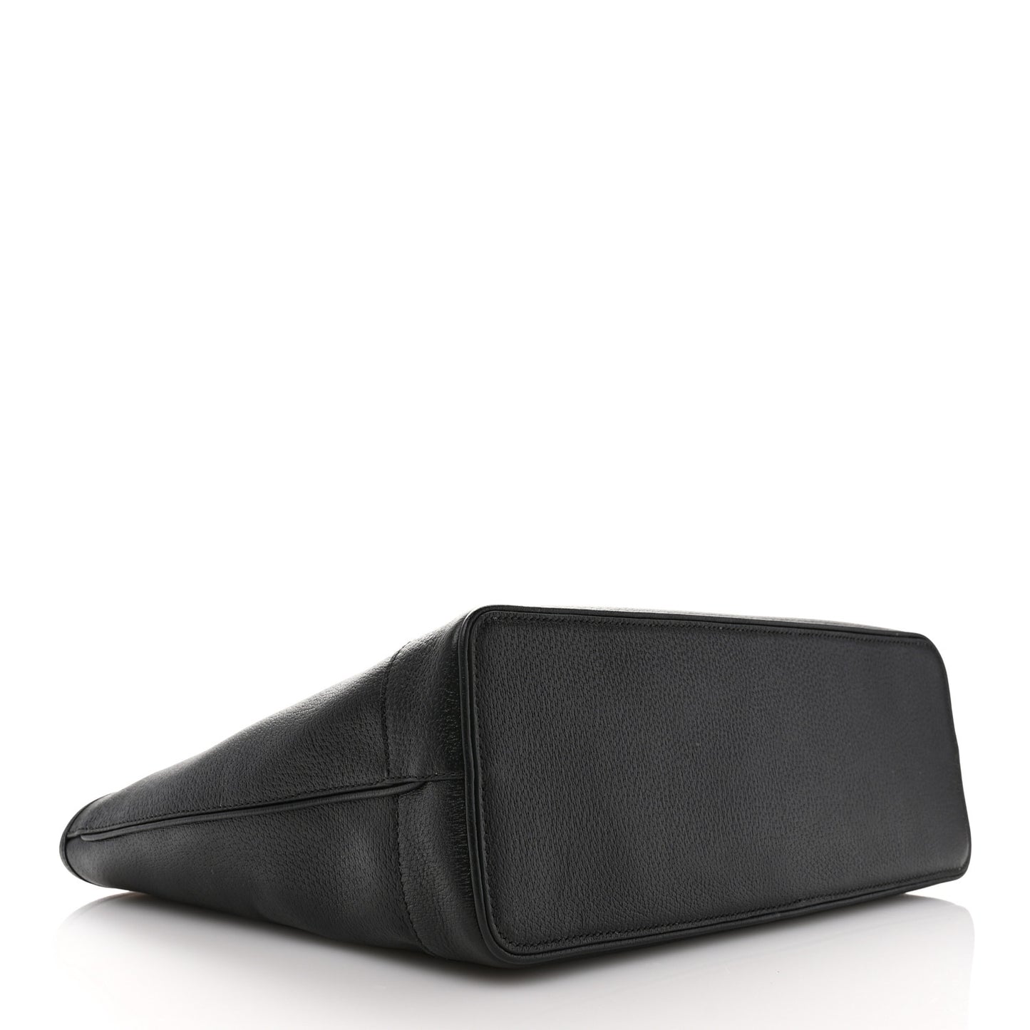 Textured Dollar Calfskin Medium Ophidia Shoulder Tote Bag Black