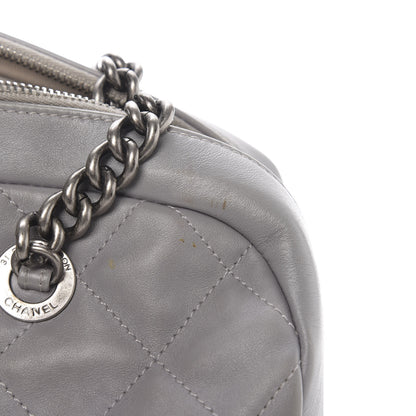 Chanel Calfskin Quilted Country Chic Bowler Grey 10 of 14