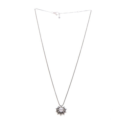David Yurman Sterling Silver Pearl 18mm Starburst Pendant Necklace 3 of 7