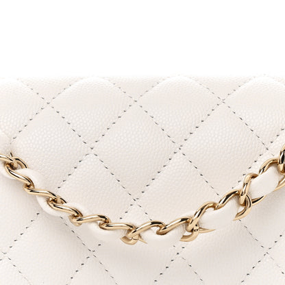 Chanel Caviar Quilted Small Double Flap White 8 of 10