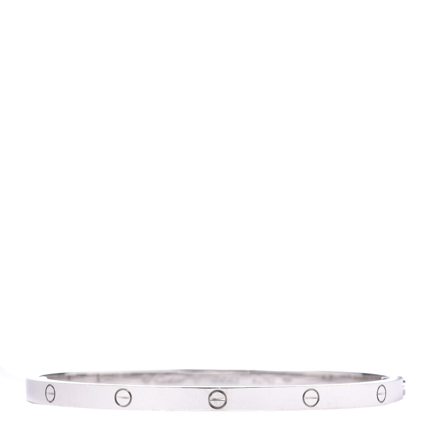 18K White Gold Small LOVE Bracelet 17