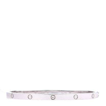 Cartier 18K White Gold Small LOVE Bracelet 17 1 of 4