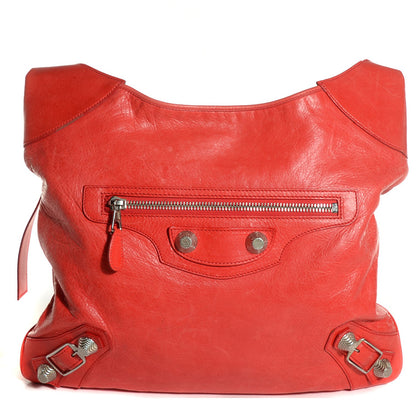 Balenciaga Agneau Giant 21 Silver Hardware Besace Hobo Vermillion 1 of 10