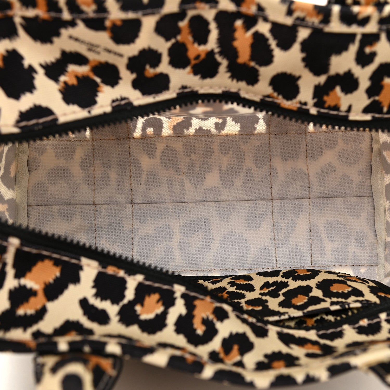 Marc Jacobs Cotton Canvas Leopard Print Medium The Traveler Tote Bag 5 of 9