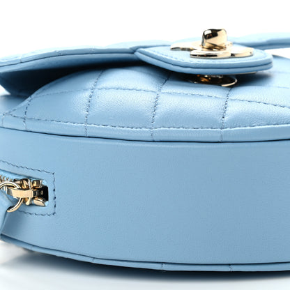 Chanel Lambskin Quilted CC In Love Heart Clutch With Chain Light Blue 9 of 11