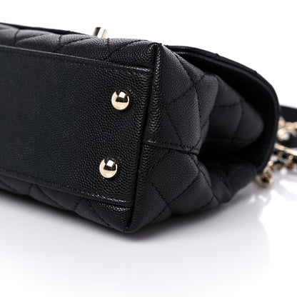 Chanel Caviar Quilted Extra Mini Coco Handle Flap Black 9 of 10