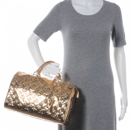 Louis Vuitton Monogram Miroir Speedy 30 Gold 2 of 7