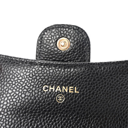 Chanel Caviar Quilted Flap Card Holder Wallet Black 6 of 9
