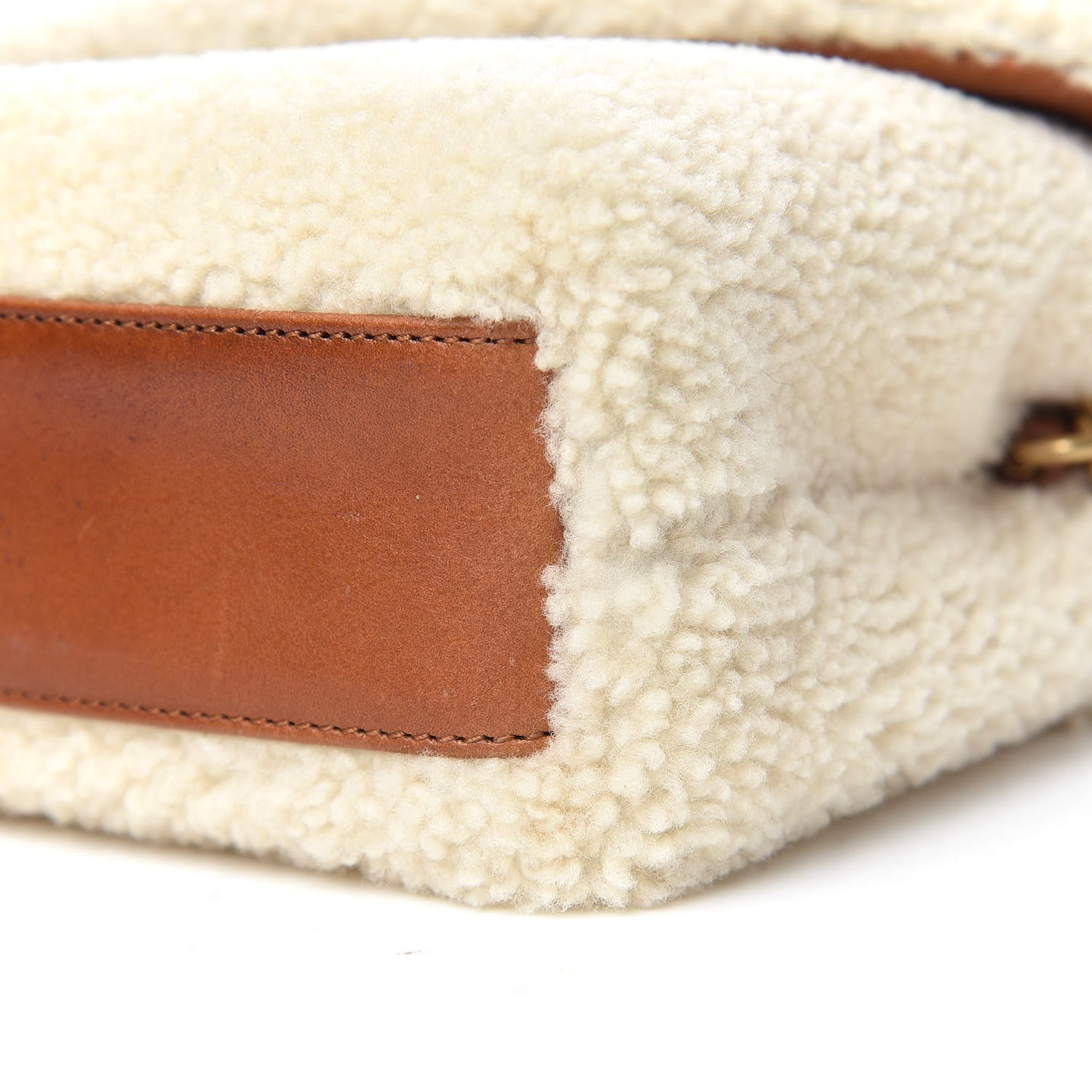 Shearling Toy Loulou Shoulder Bag Natural