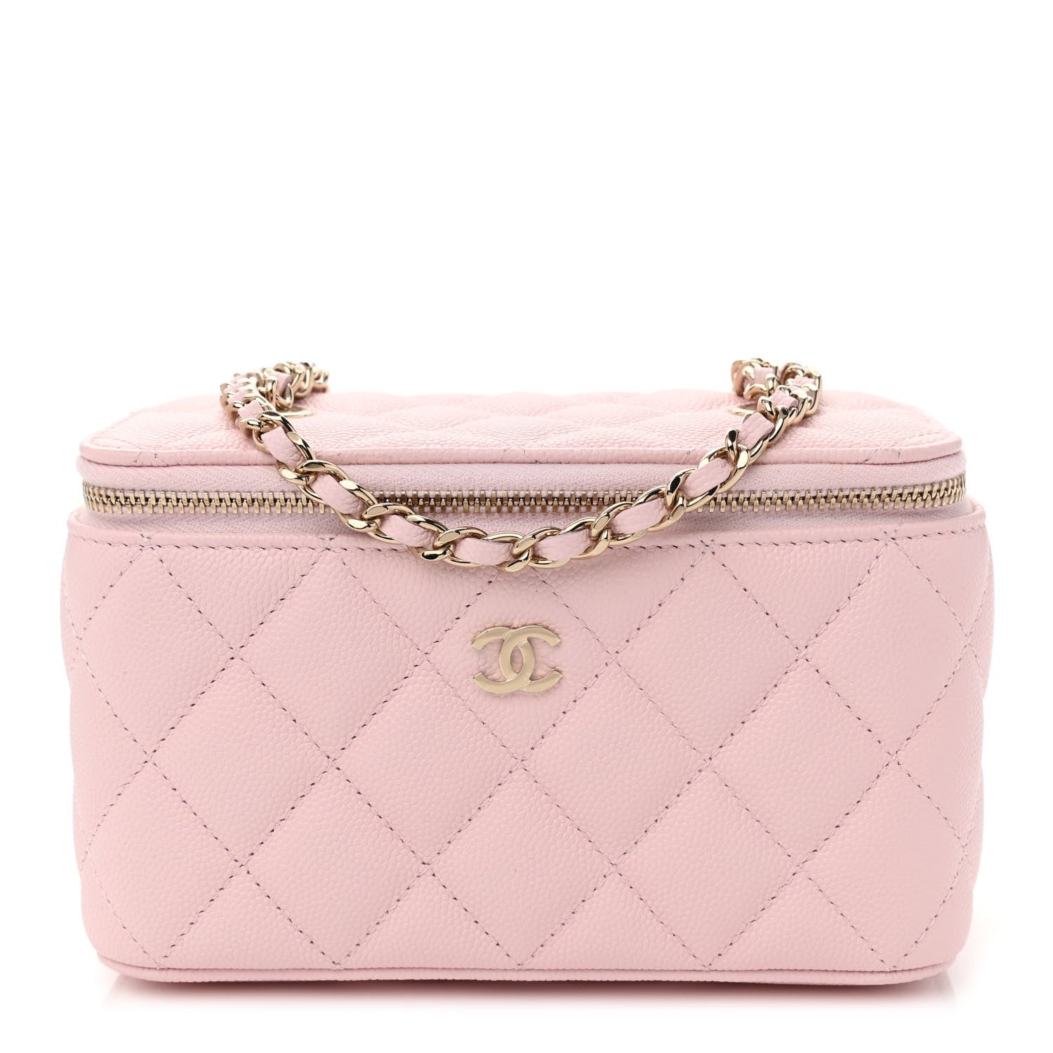 Chanel Caviar Quilted Small Vanity Case With Chain Light Pink 1 of 11