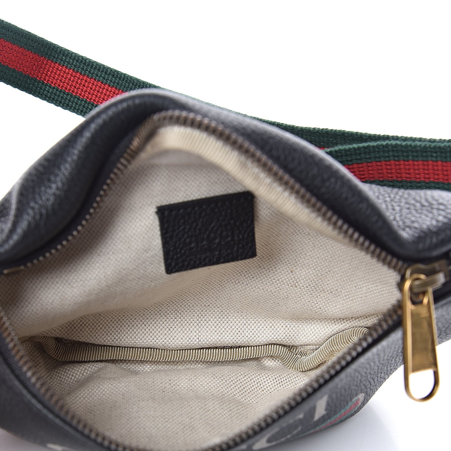 Grained Calfskin Small Logo Belt Bag Black