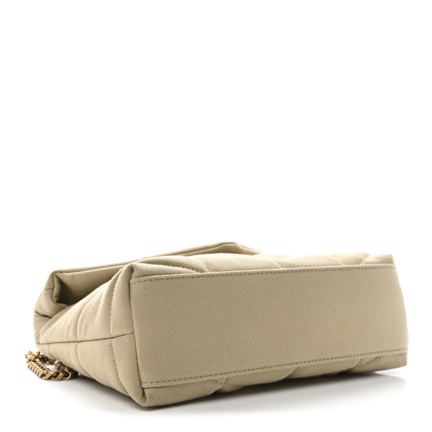Saint Laurent Canvas Quilted Toy Loulou Puffer Monogram Chain Satchel Cool Beige 4 of 11