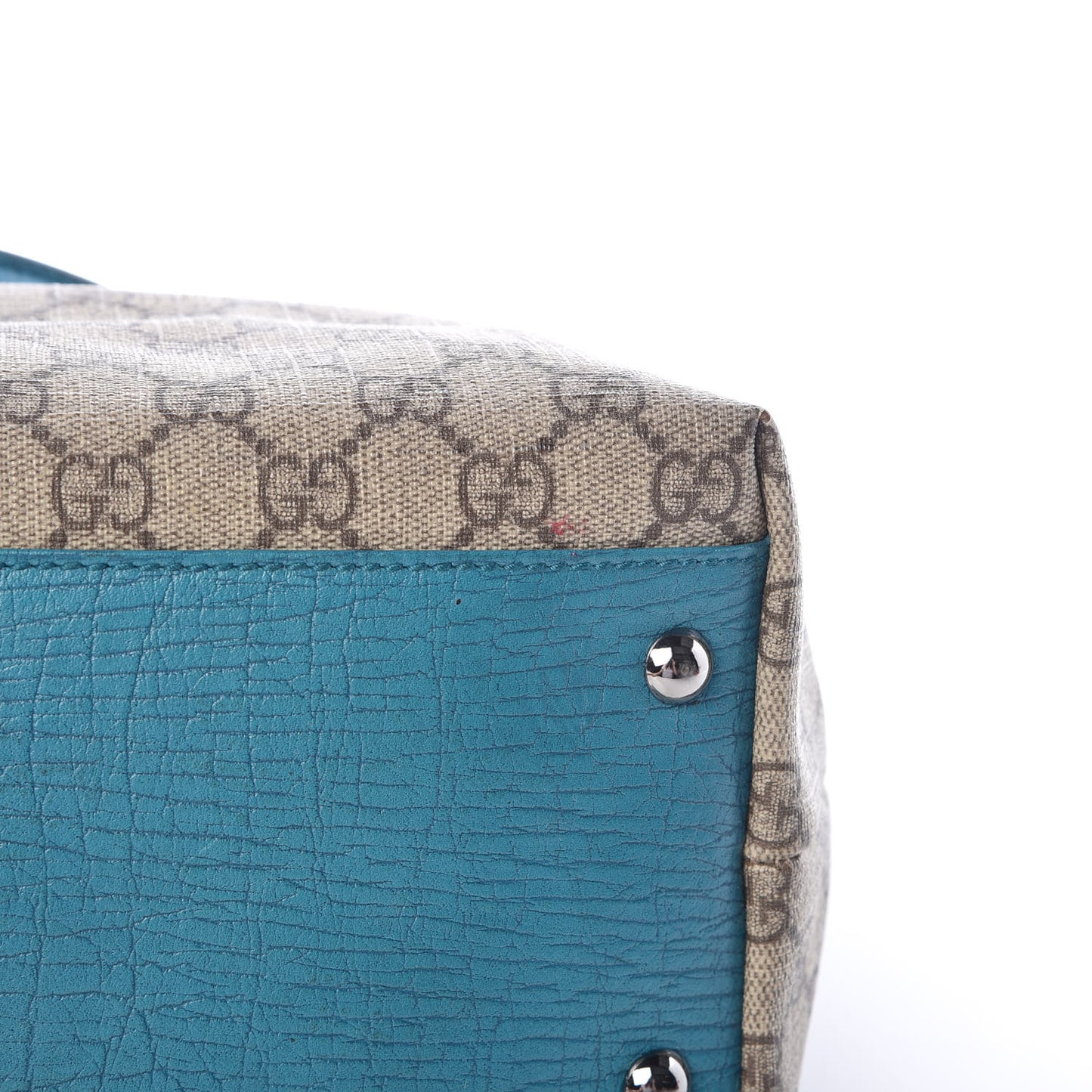 GG Plus Monogram Small Vertical Tote Turquoise