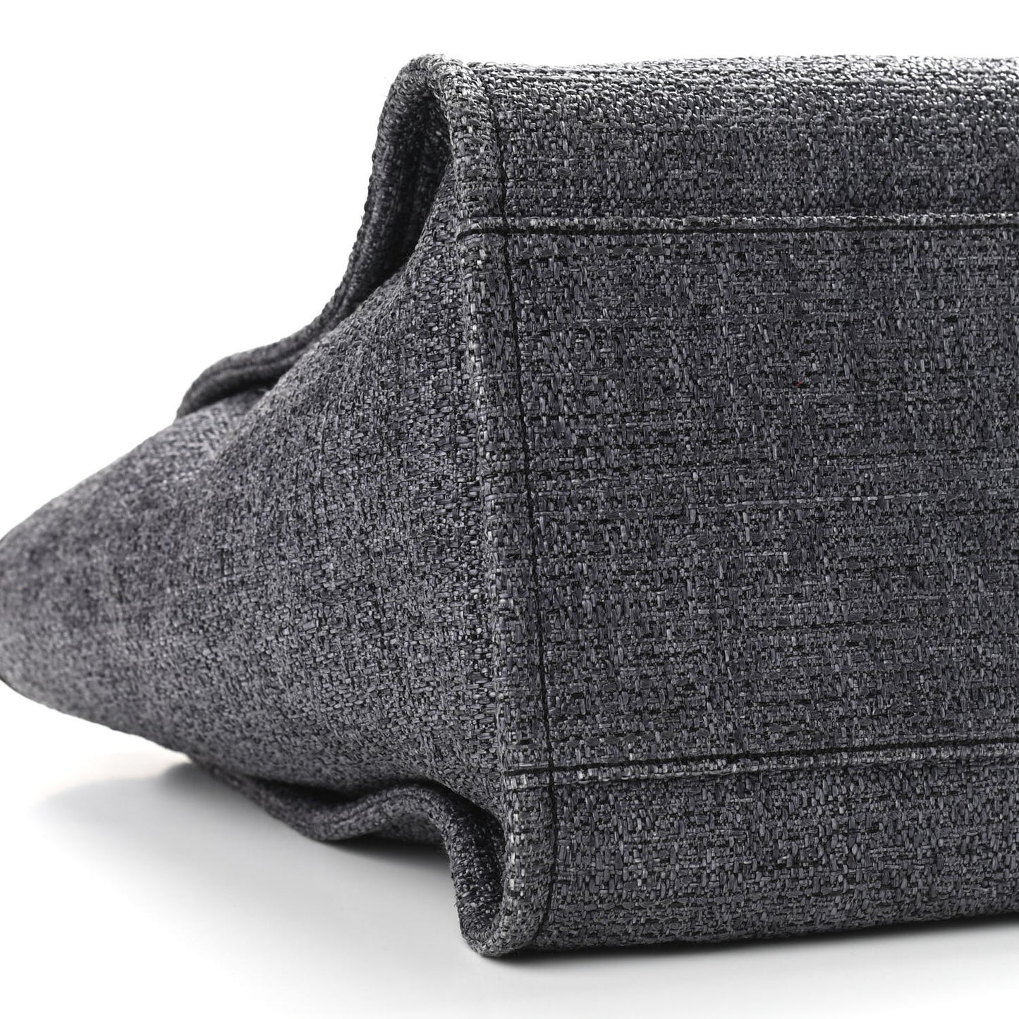 Lurex Boucle Medium Deauville Tote Black