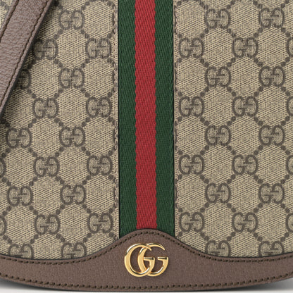 Gucci GG Supreme Monogram Web Small Ophidia Flap Messenger Bag Brown 8 of 11