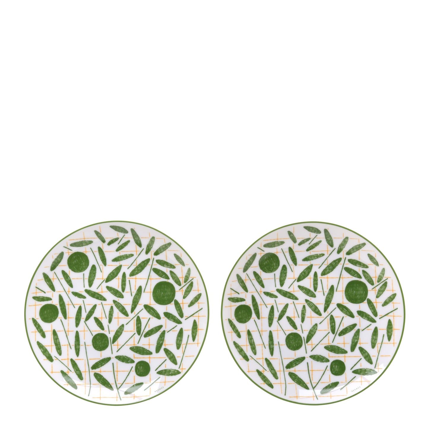 Porcelain A Walk In The Garden Dessert Plate Set of 2
