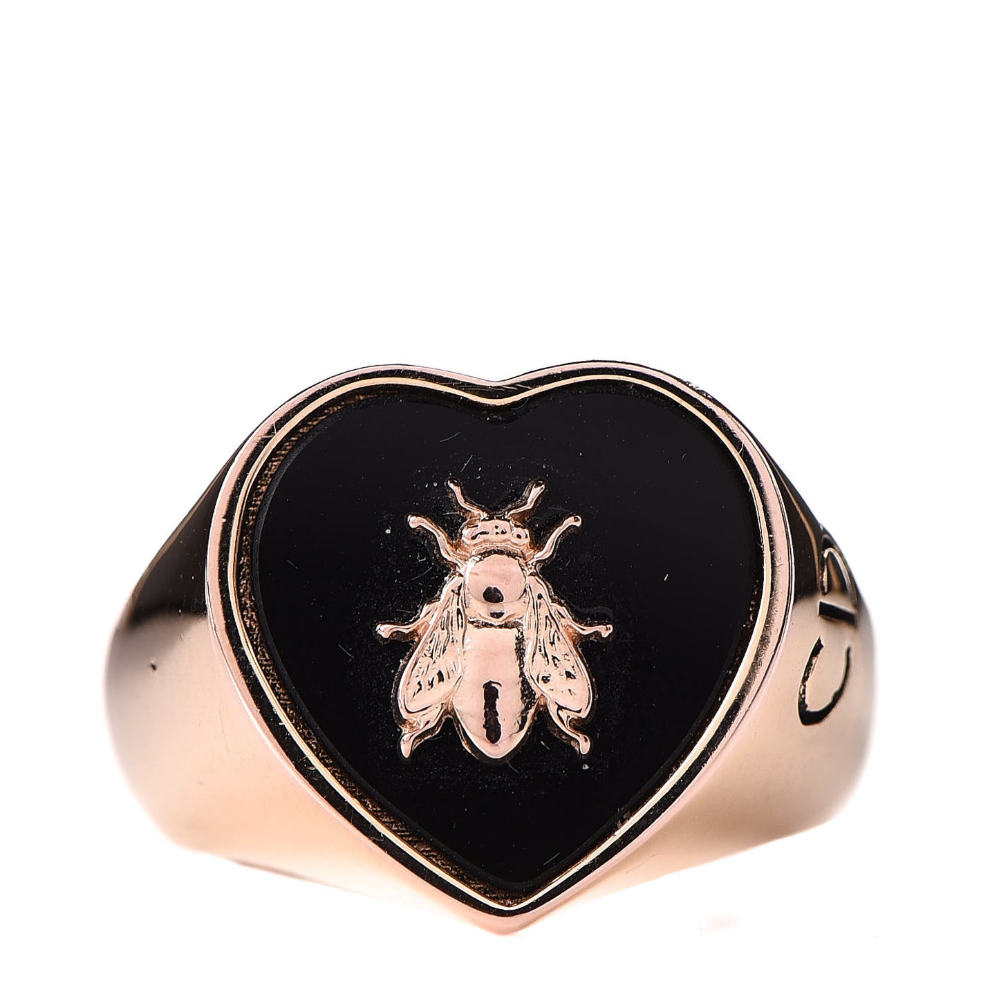 Onyx Lucky Dior Bee Signet Ring M