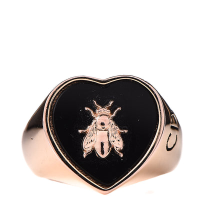 Christian Dior Onyx Lucky Dior Bee Signet Ring M 1 of 5