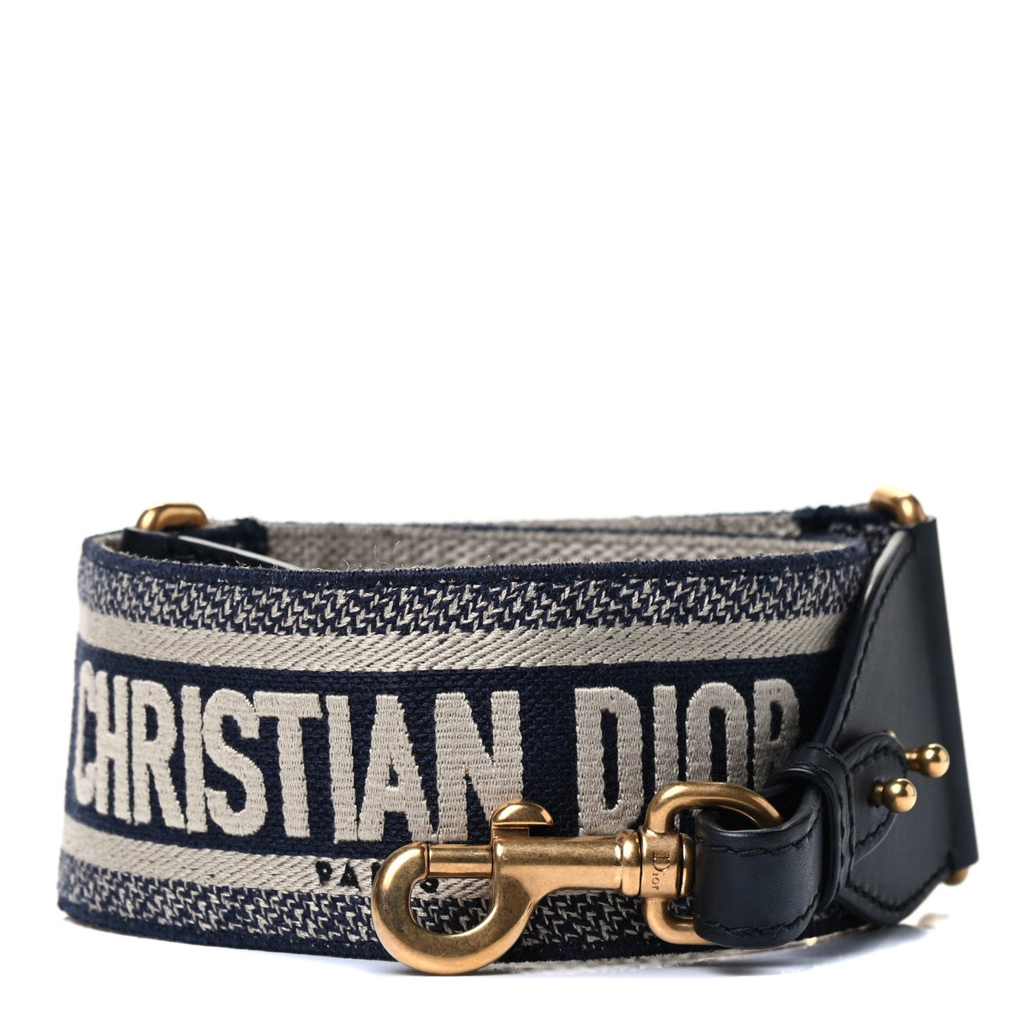 Canvas Embroidered Shoulder Strap Blue