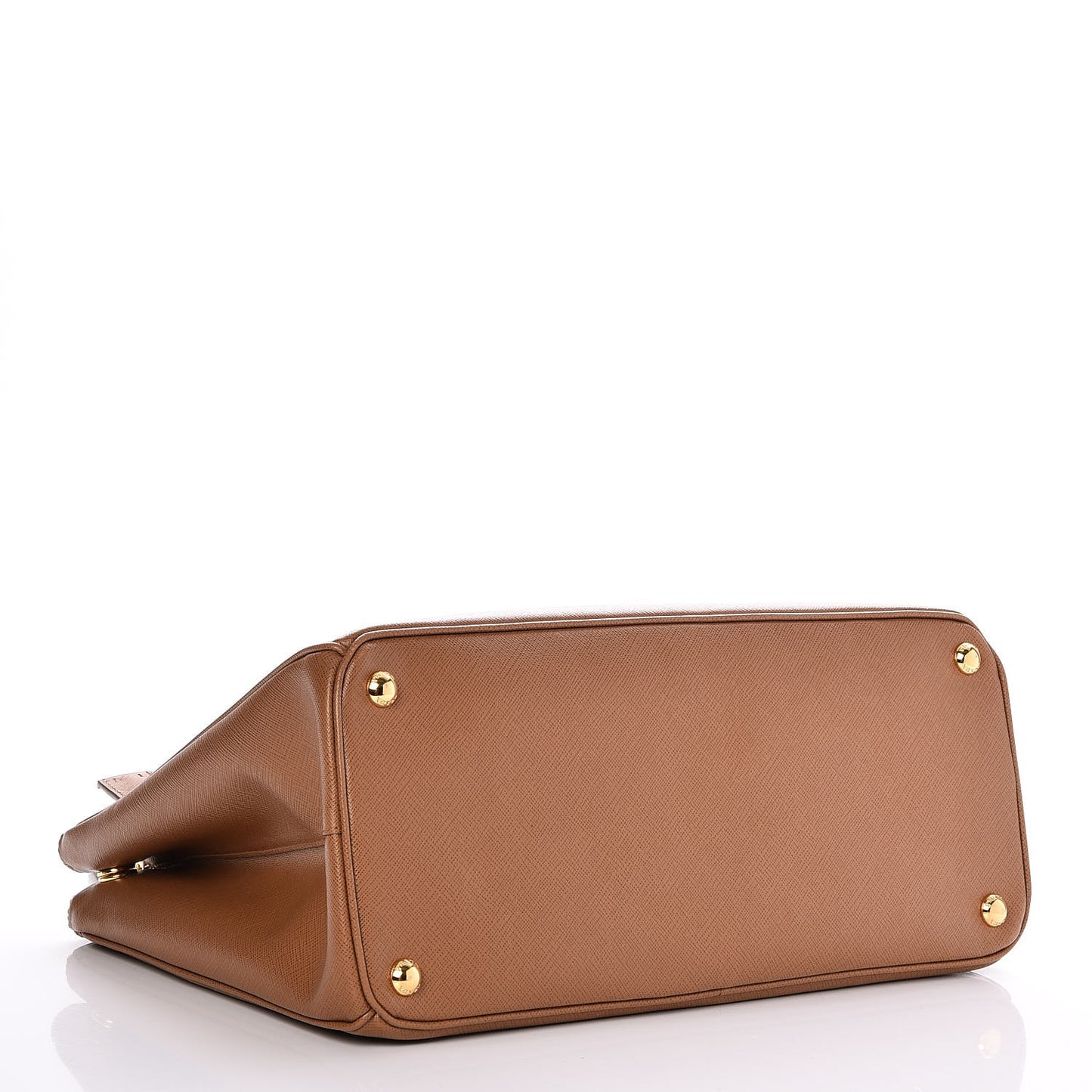 Saffiano Medium Galleria Double Zip Tote Caramel