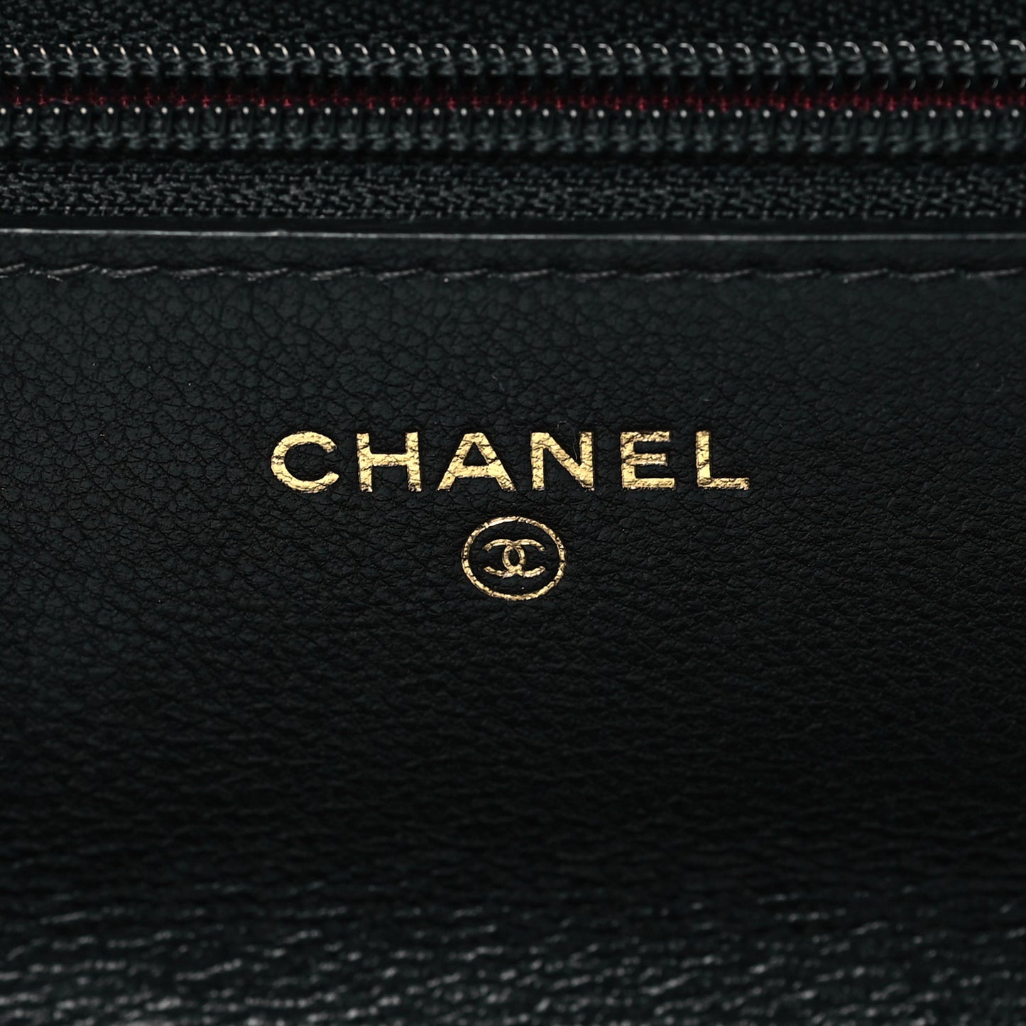 Goatskin Quilted Chanel 19 Wallet On Chain WOC Black