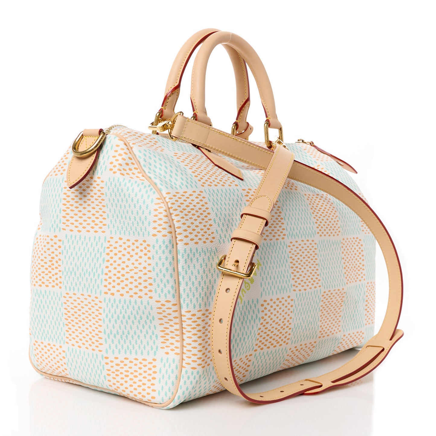 Damier Heritage Speedy Bandouliere 40 White