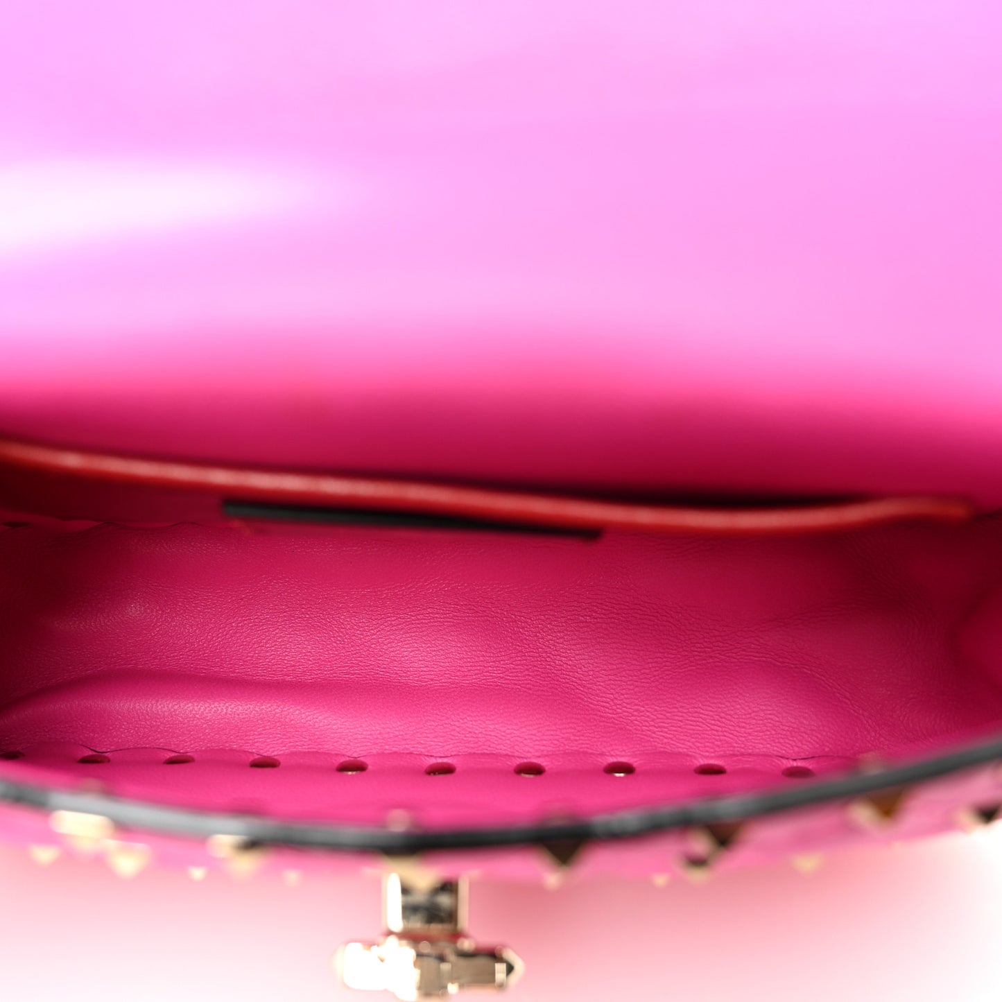 Nappa Small Rockstud Spike Shoulder Bag Shadow Pink