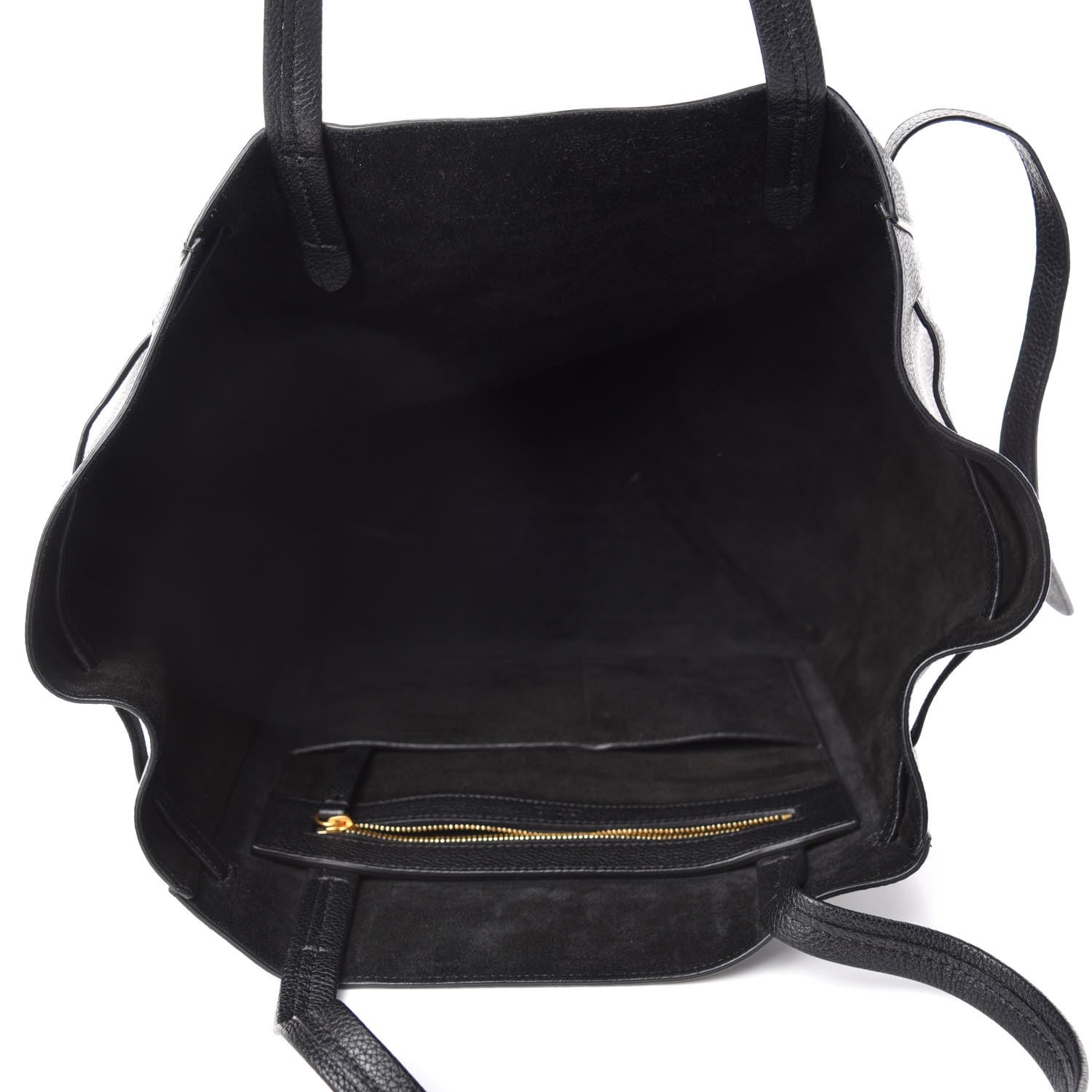 Celine Soft Grained Calfskin Small Belt Cabas Phantom Black 5 of 10