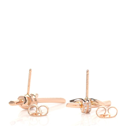 Tiffany 18K Rose Gold Diamond Tiffany Knot Earrings 3 of 5
