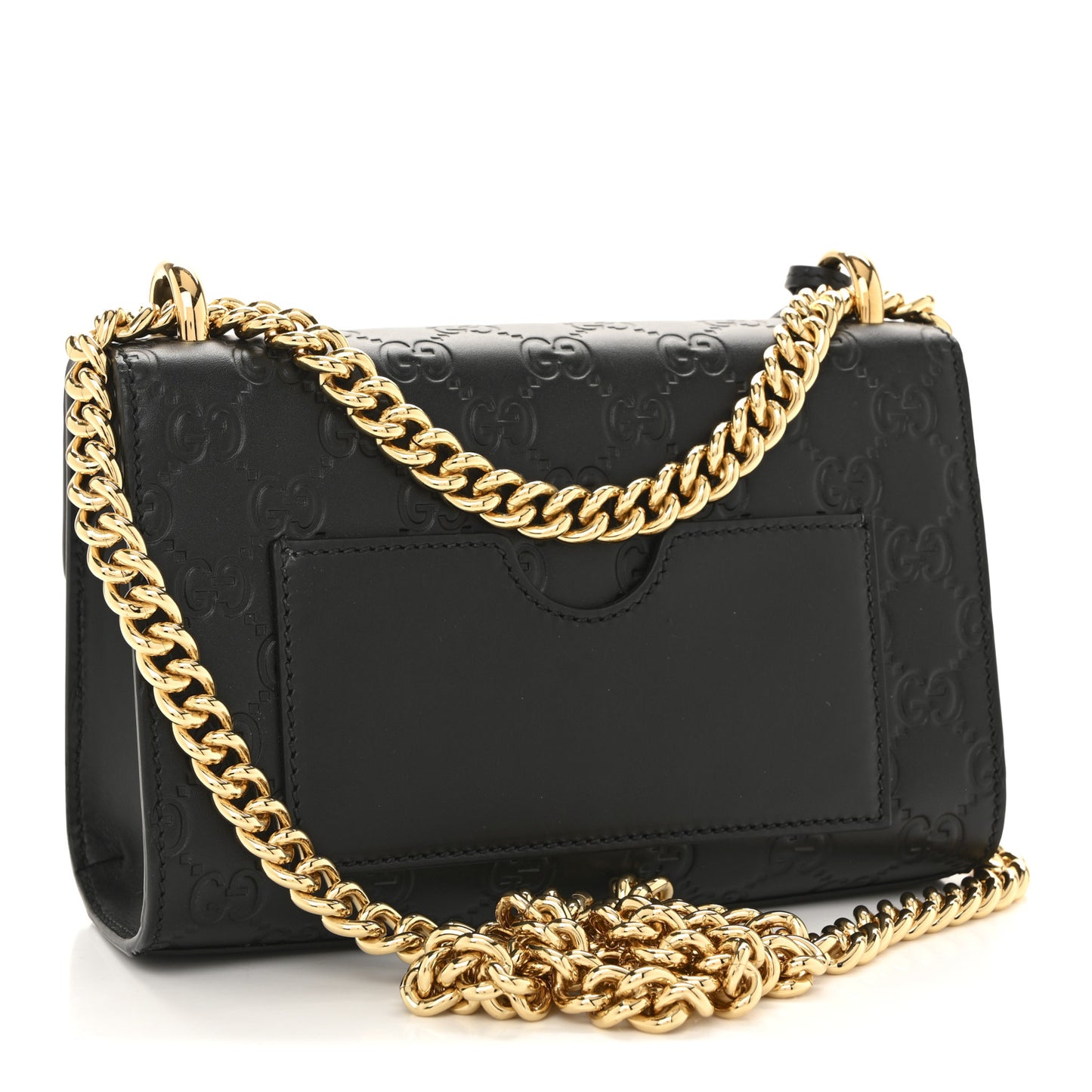 Guccissima Small Padlock Shoulder Bag Black